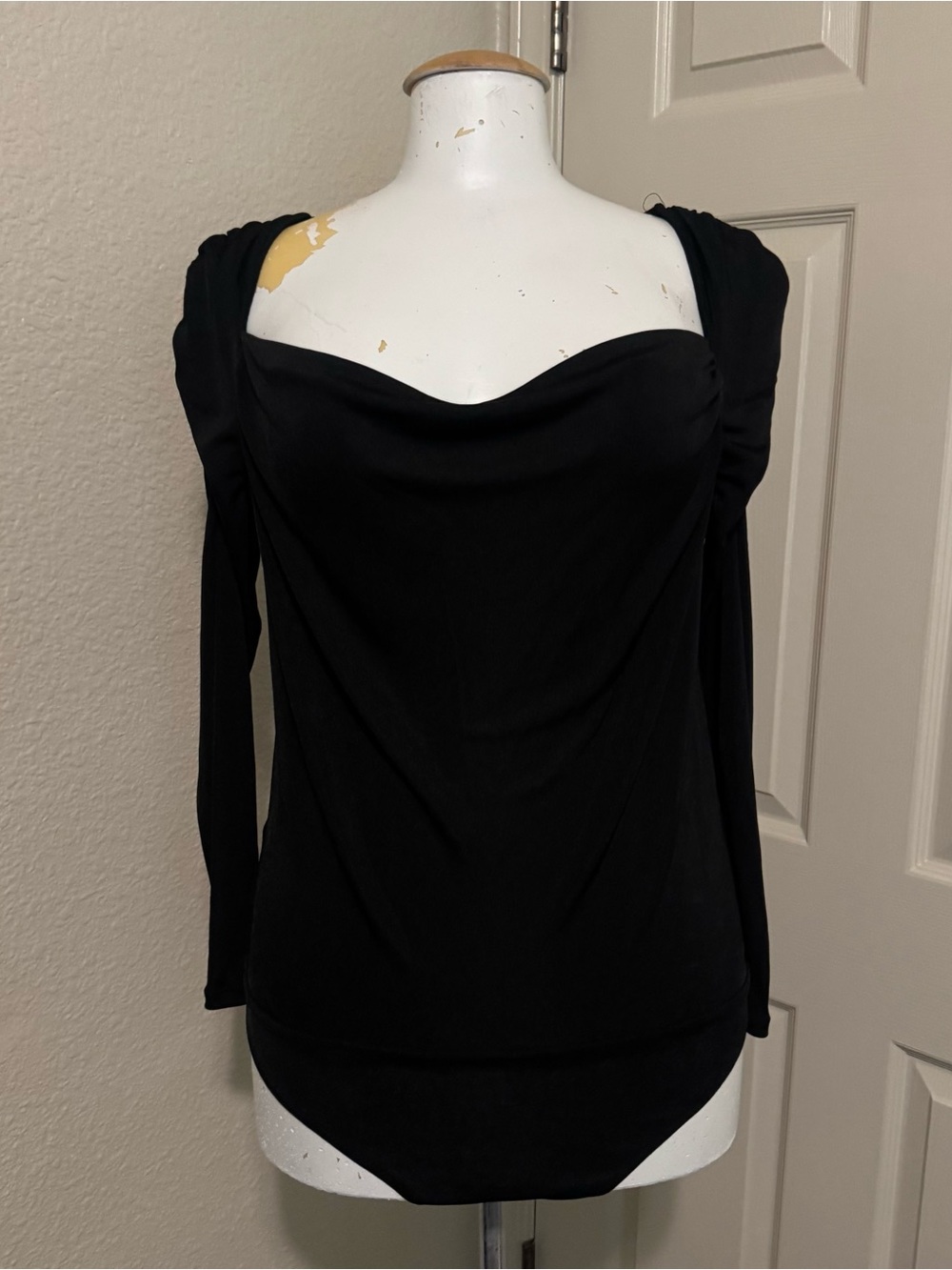 Intimately Free People Black Long Sleeve Bodysuit Stretch Small